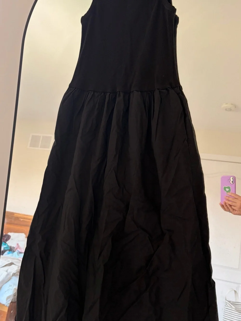 Frank & Oak The Mixed Fabric Dress with pockets -  in Black Size Small - Picture 9 of 9